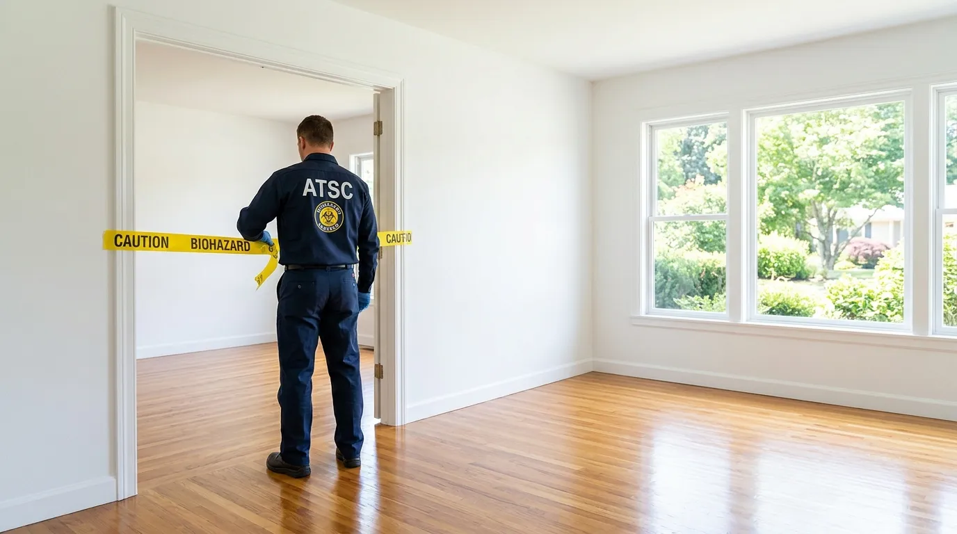 Certified biohazard cleanup crew performing Decomposition Cleanup in Back Mountain